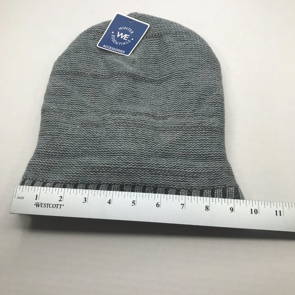 Winter Essentials Men's One Size Gray Knit Beanie New - Picture 7 of 9